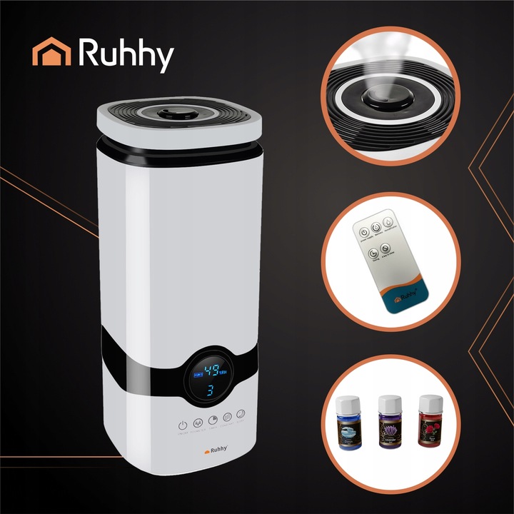 Nawilżacz Powietrza Automatyczny RUHHY Aromaterapia 3w1 Dyfuzor