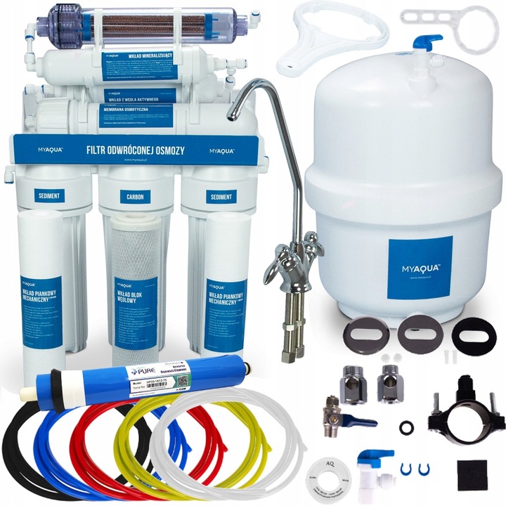 FILTR DO WODY RO7 JONIZATOR ODWRÓCONA OSMOZA 75GPD | FILTR DO WODY POD