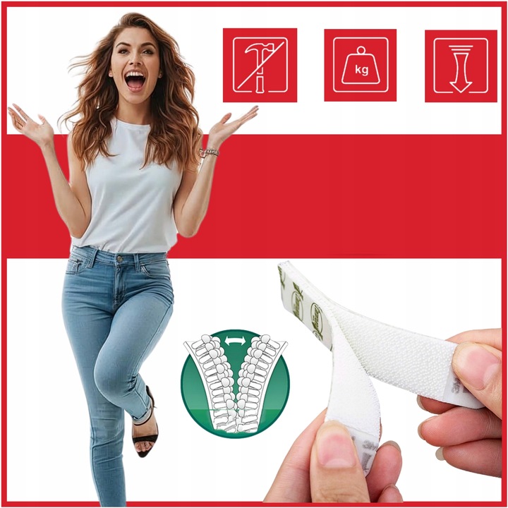 Haczyki Samoprzylepne Command do obrazów bez wiercenia do 2 kg zestaw