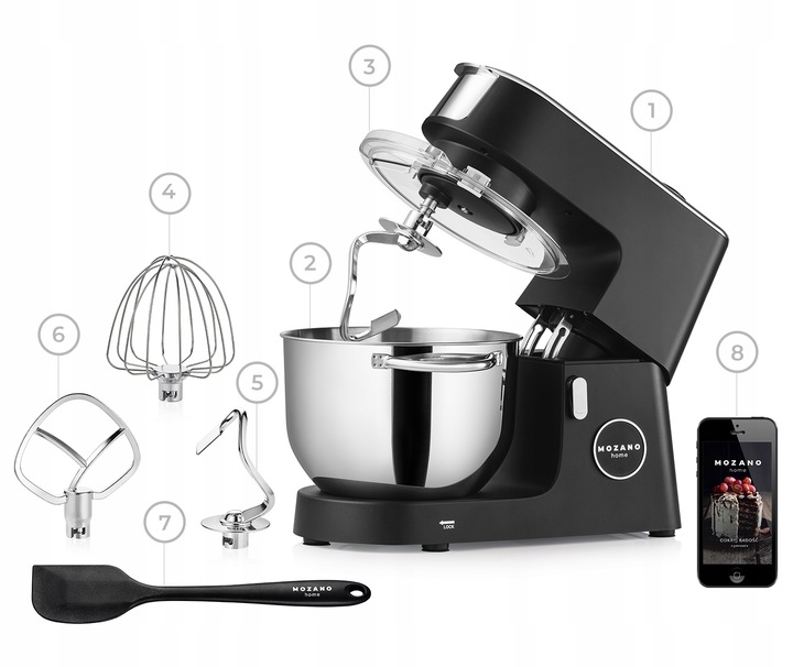 ROBOT PLANETARNY KUCHENNY MIKSER PODGRZEWANA MISA 6,2L MOCNY +GRATIS