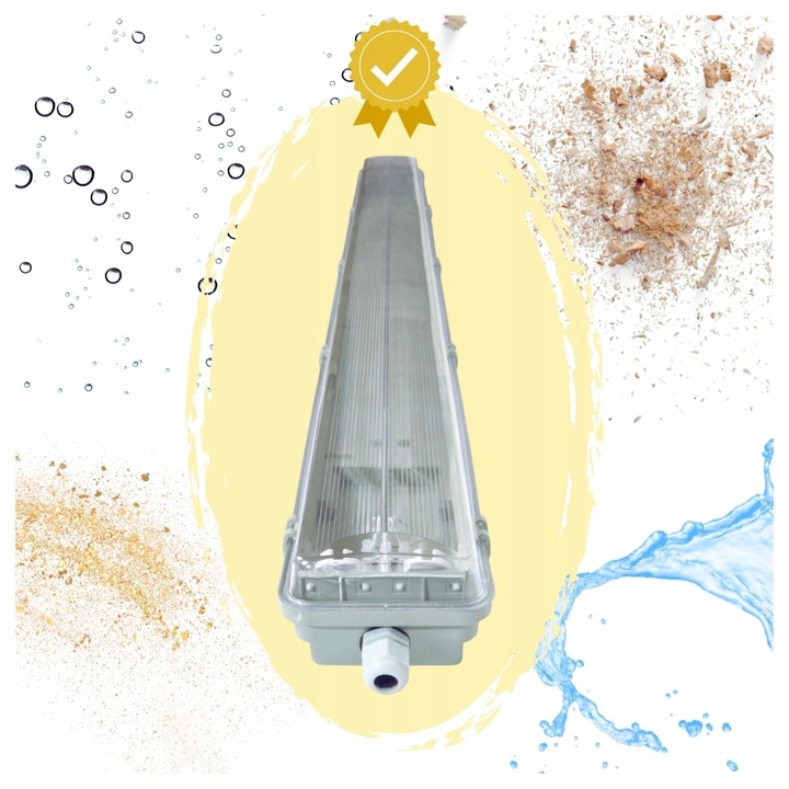 Oprawa Hermetyczna 120cm lampa + 2x świetlówki LED Wodoszczelna Do