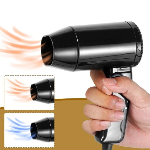 PRZENOŚNA SUSZARKA DO WŁOSÓW W SAMOCHODZIE, WTYCZKA ZAPALNICZKI, CZARNY