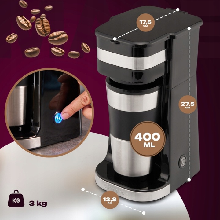 Ekspres przelewowy Mała Kawiarka do kawy Przenośny z Kubkiem