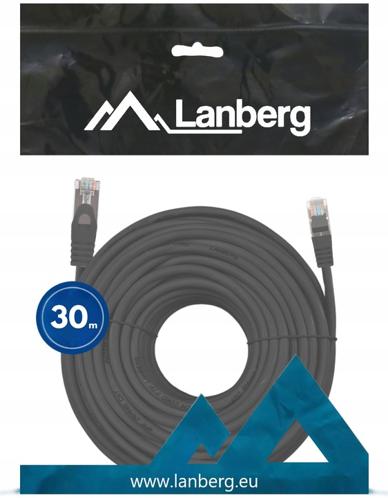 KABEL PRZEWÓD LAN SIECIOWY RJ45 CCA ETHERNET KAT.6 CAT FTP 30M LANBERG