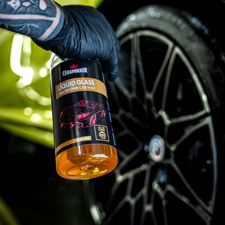 Wosk Samochodowy na Mokro LIQUID GLASS + Odtłuszczacz do Lakieru SMART WIPE
