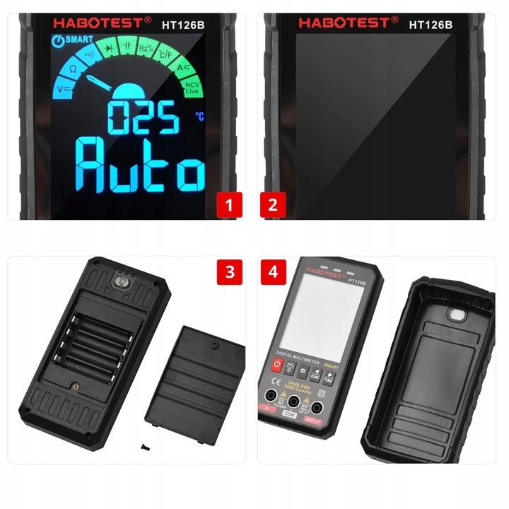 CYFROWY MULTIMETR UNIWERSALNY CZYTELNY EKRAN NCV RMS LIVE TEST LATARKA LED