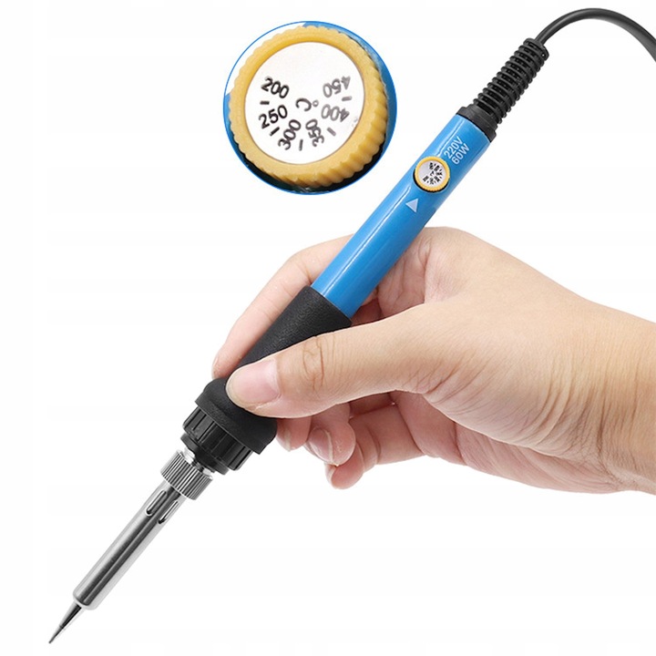 Lutownica ZESTAW NARZĘDZI DO LUTOWANIA 40 ELEMENTÓW MULTIMETR 6 GROTÓW CYNA