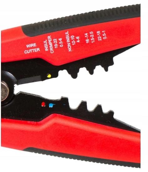 Szczypce do ściągania izolacji i zaciskania 5w1