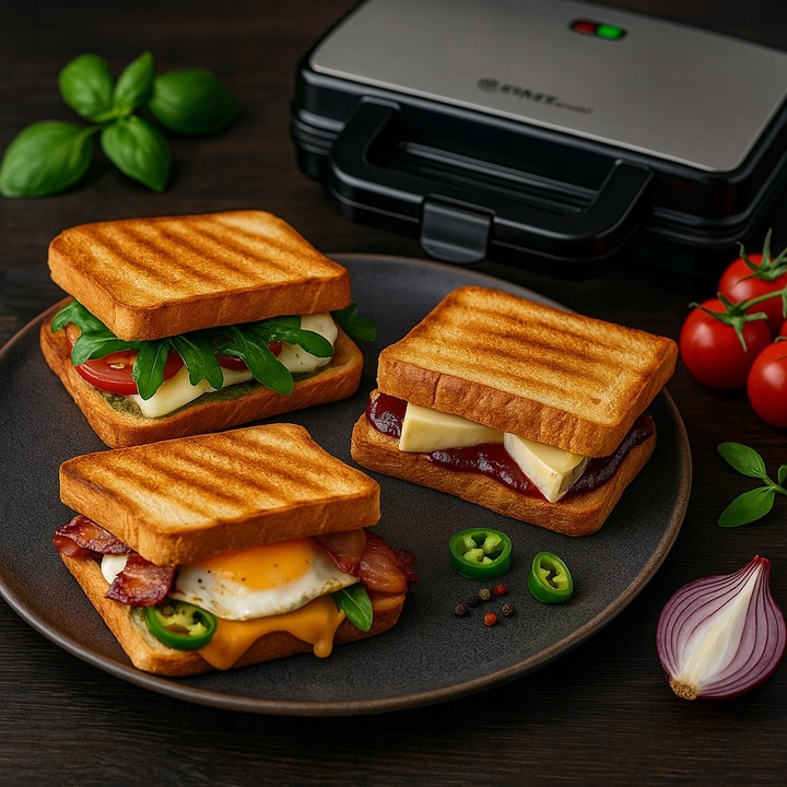 Toster Grill Opiekacz SANDWICH XXL First Austria 900W Non-stick +