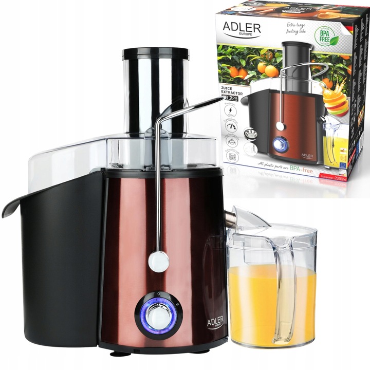 SOKOWIRÓWKA WYSOKOOBROTOWA WYCISKARKA 2000W do owoców i warzyw Duży