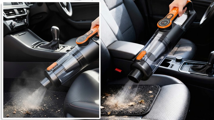 Odkurzacz samochodowy do auta ręczny cyklonowy bezprzewodowy USB 17