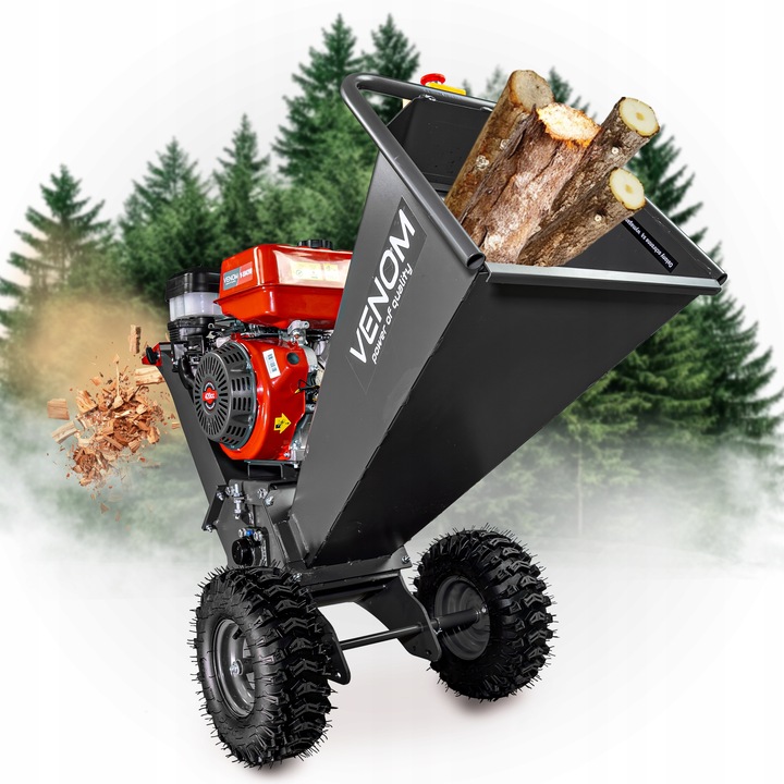 POTĘŻNY ROZDRABNIACZ SPALINOWY DO GAŁĘZI 120MM MOCNY SILNIK 420CC