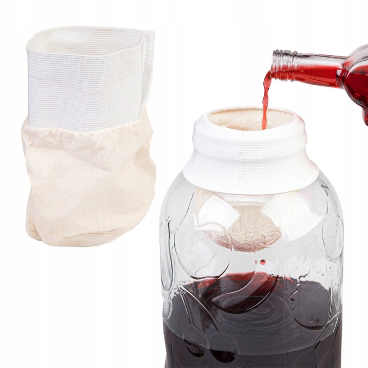 Worek filtracyjny bawełna do FILTRACJI MOSZCZU WINA nalewek 1,2l z