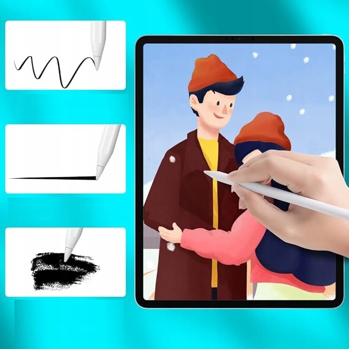 3X KOŃCÓWKA KOMPATYBILNA Z OŁÓWKIEM APPLE PENCIL RYSIK 1 2 GENERACJI BIAŁE