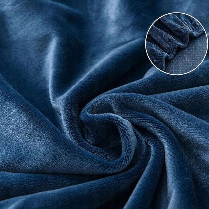 POKROWIEC NA KRZESŁO WELUR UNIWERSALNY POKROWCE NA KRZESŁA WELUROWY GRAFIT