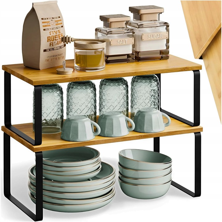 KOMPLET DWÓCH PÓŁEK kuchennych BANBUS na przyprawy do szafy STOJAK