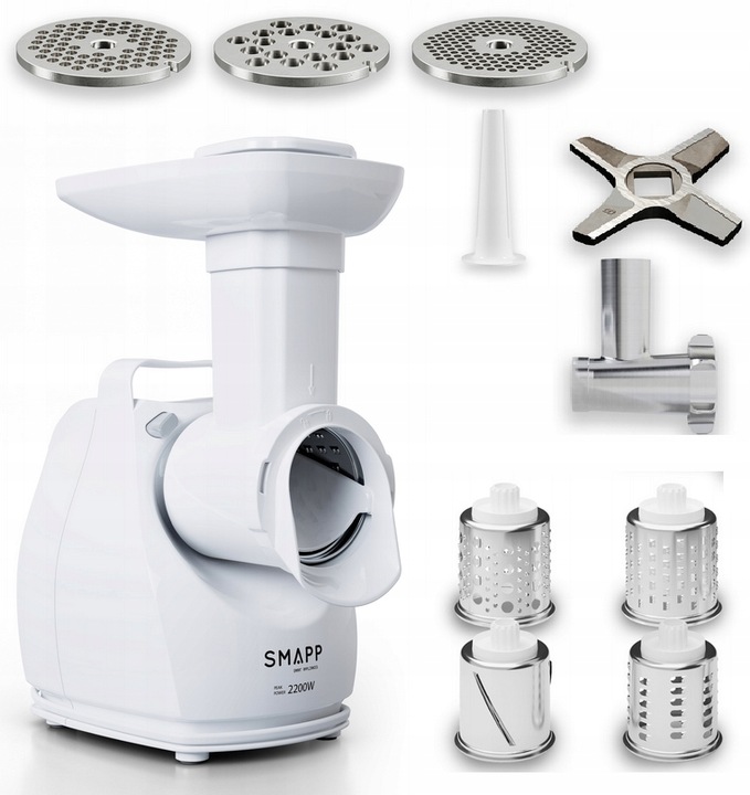 MASZYNKA DO MIELENIA MIĘSA SMAPP Z SZATKOWNICA 2200W MOCNA