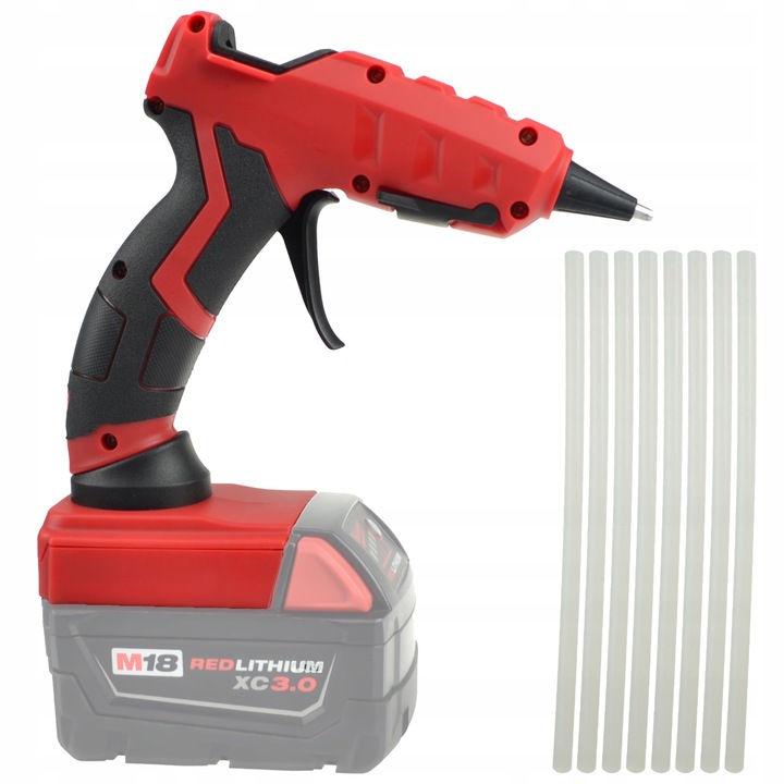 PISTOLET DO KLEJU NA GORĄCO DO BATERII DO MILWAUKEE 18V KLEJ GRATIS