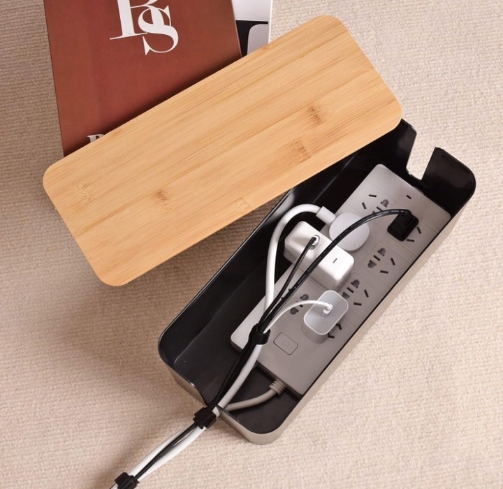 ORGANIZER POJEMNIK PUDEŁKO MASKOWNICA NA KABLE LISTWY DUŻY BIUROWY