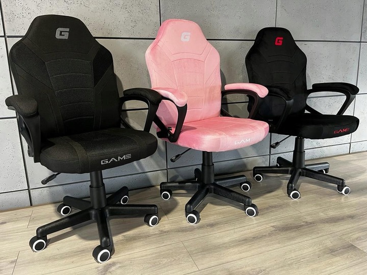 Fotel obrotowy gamingowy biurowy MARIO krzesło do biurka dziewczynki różowy