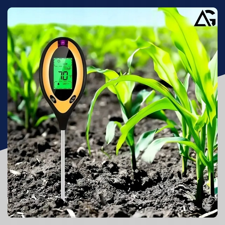 KWASOMIERZ GLEBOWY TESTER PH GLEBY PODŁOŻA ZIEMI MIERNIK WILGOTNOŚCI