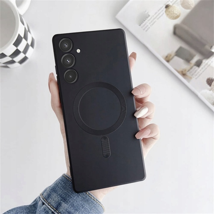 ETUI DO SAMSUNG A55 5G SILIKON MAGNETYCZNE DO MAGSAFE OCHRONA CASE + SZKŁO