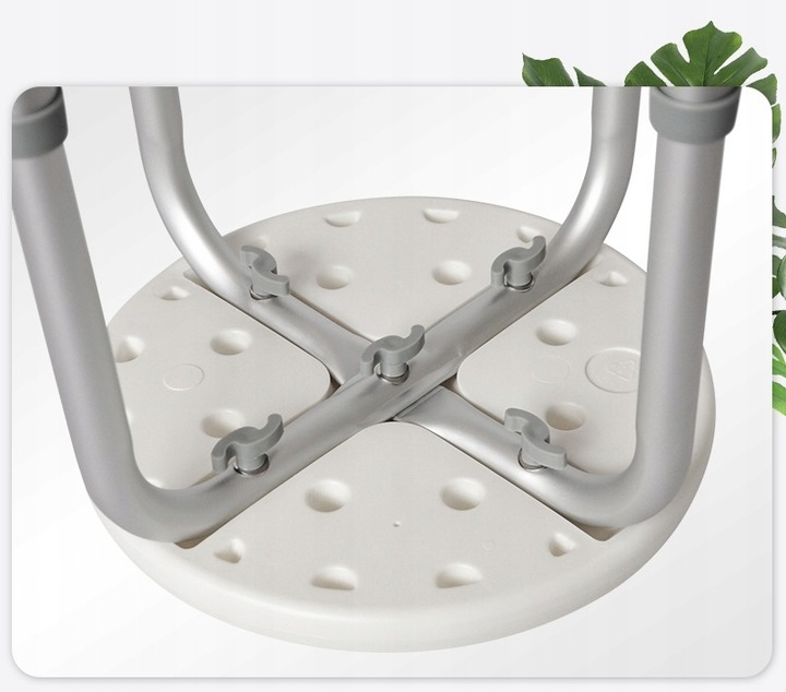 TABORET STOŁEK POD PRYSZNIC OKRĄGŁY KRZESŁO PRYSZNICOWE STABILNE DO WANNY