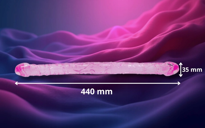 DILDO DLA KOBIET PODWÓJNE DLA PAR ŻELOWE DOUBLE DONG 44 cm DŁUGIE DILDO