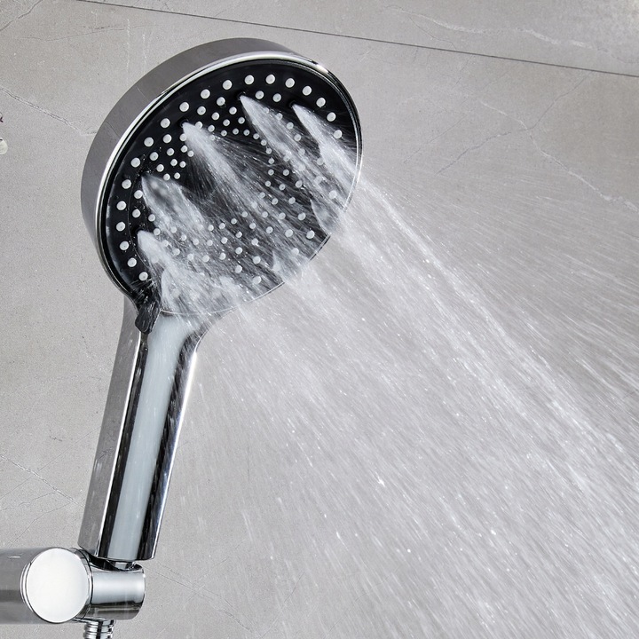 Słuchawka prysznicowa natryskowa 3 funkcje ekologiczna ANTI-CALC chrom duża