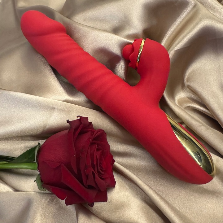 Wibrator Damski Duży Obrotowo Posuwisty Masażer 10 Trybów Wibracji 3w1