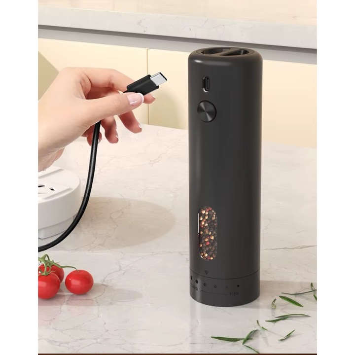 Młynek Elektryczny do Pieprzu i Soli USB Solniczka i Pieprzniczka 2