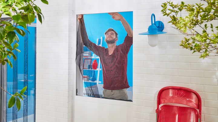 TESA STANDARD Moskitiera na okno - Siatka okienna na rzep 1,3 x 1,5m