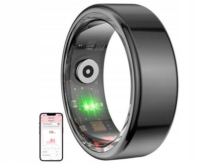 Smartring Colmi R02 20.3mm Smart Ring Roz. 11 Ip68 Monitor Snu Czarny