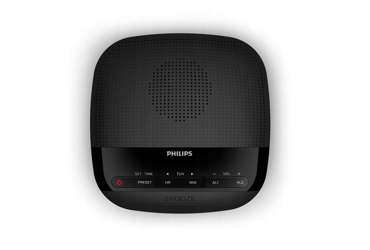 Radiobudzik radio Tuner FM LED podwójny alarm Philips TAR3205