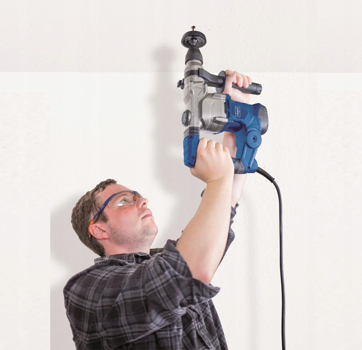 Lekki Młot Udarowy Wyburzeniowy SDS PLUS 2 Dłuta 5J 1,3kW SCHEPPACH