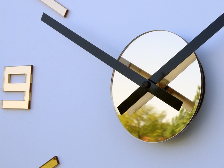 Zegar ścienny ARABIC ZŁOTE LUSTRO 50cm JAKOŚĆ -DIY