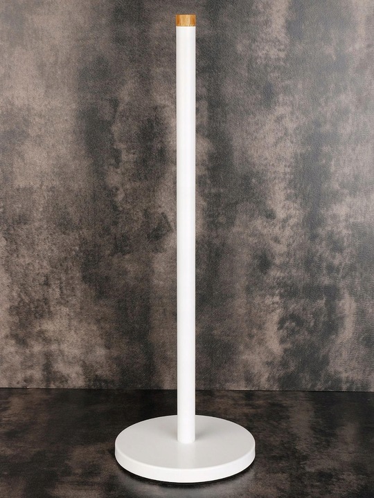 Stojak na papier toaletowy zapasowy do WC na 4 rolki biały bambus Yoka