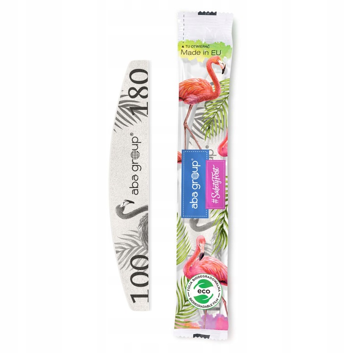 Pilnik do Paznokci Półksiężyc 100/180 50 sztuk Bezpieczny Pakiet Aba Group