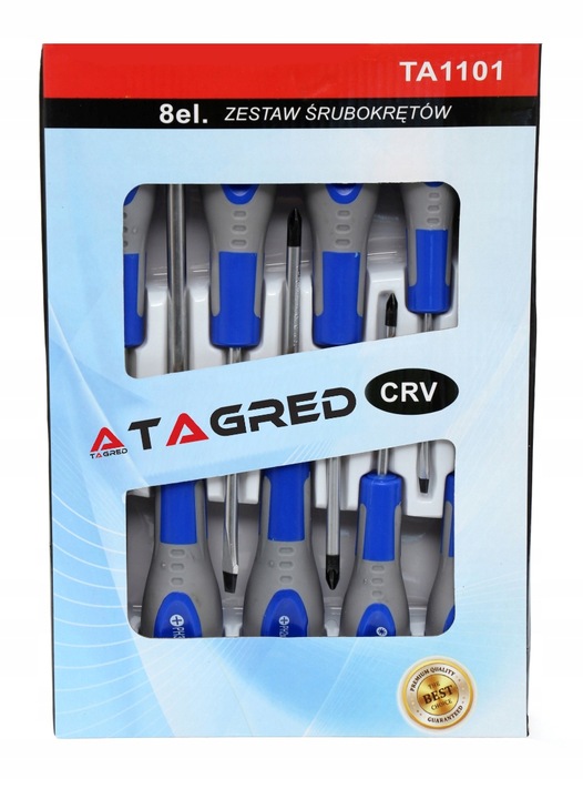 ZESTAW ŚRUBOKRĘTÓW WKRĘTAKÓW Z MAGNESEM 8SZT
