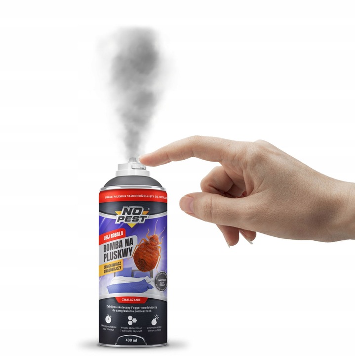 BOMBA NA PLUSKWY KARALUCHY PAJĄKI FOGGER NO PEST 400ML GRANAT ULTRA