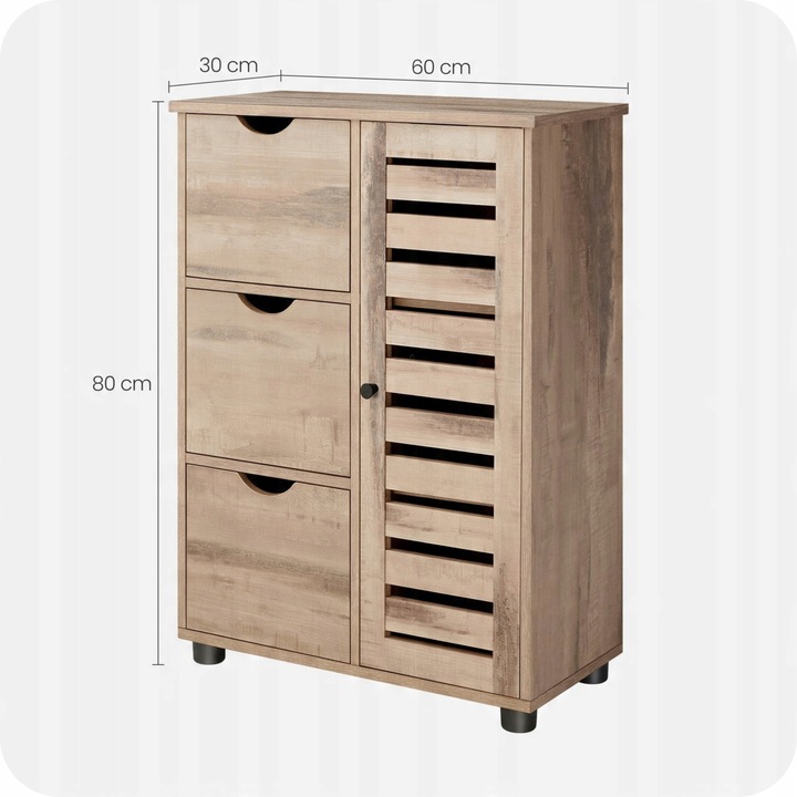 Szafka Stojąca z Szufladami Łazienkowa 80cm Retro Vintage Rustykalny