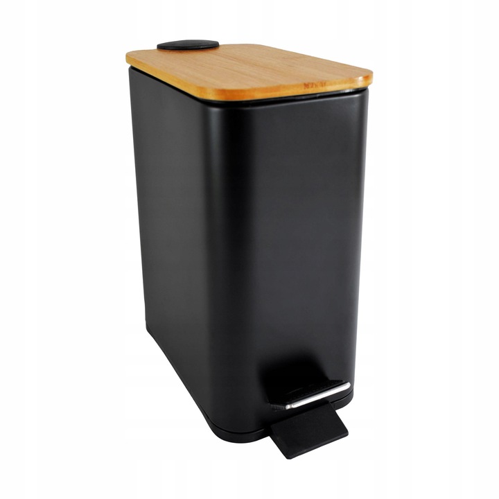 Kosz pojemnik na śmieci z przyciskiem nożnym 6l duży CZARNY LOFT SOLIDNY