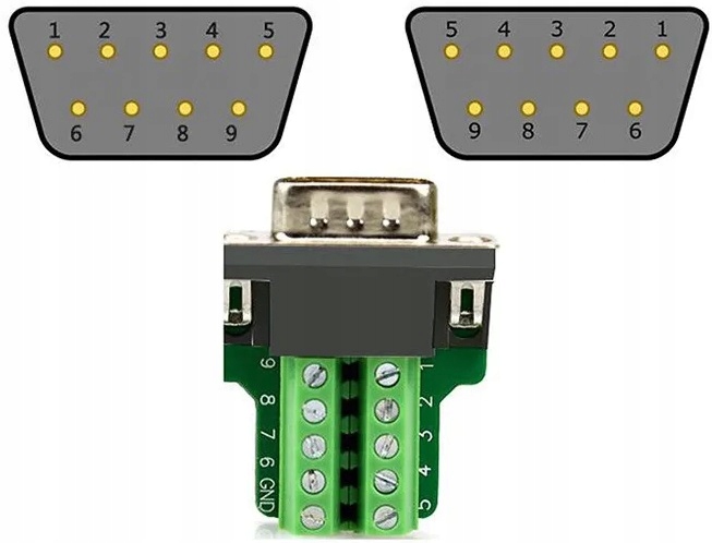 ADAPTER ŻEŃSKI DB9 RS232 REDUKTOR KONWERTER NA KABEL D-SUB ROZBIERALNY