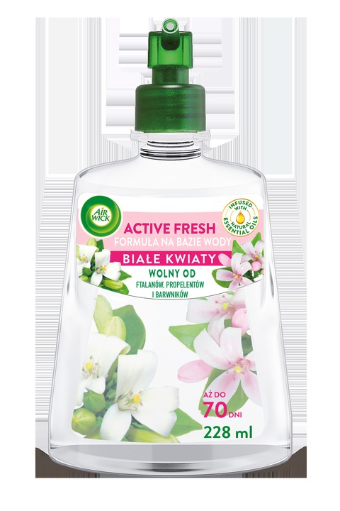 Air Wick Active Fresh Odświeżacz Powietrza WKŁAD Białe Kwiaty ZAPAS 228 ml
