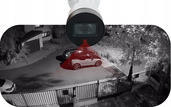 ZEWNĘTRZNA TUBOWA KAMERA IP 5 MPx POE ONVIF MIKROFON BIAŁA TUBA DVS IP POE