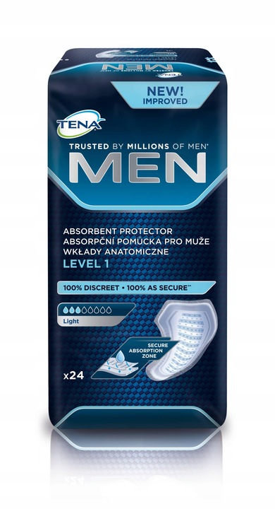 Tena Men Light Level 1 wkładki anatomiczne 24 szt.