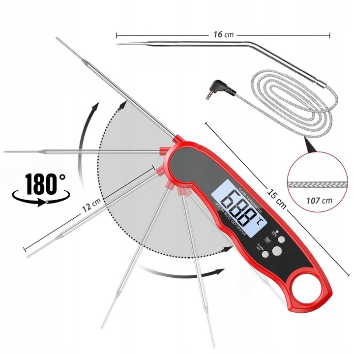 Termometr z sondą kuchenny Nocton