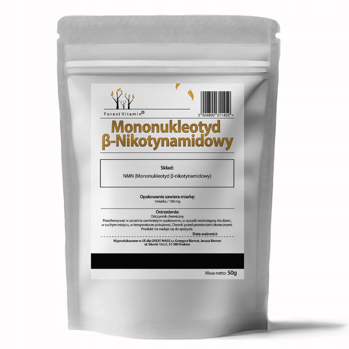 mononukleotyd nikotynamidowy NMN 50g W PROSZKU CZYSTY PROSZEK 100%