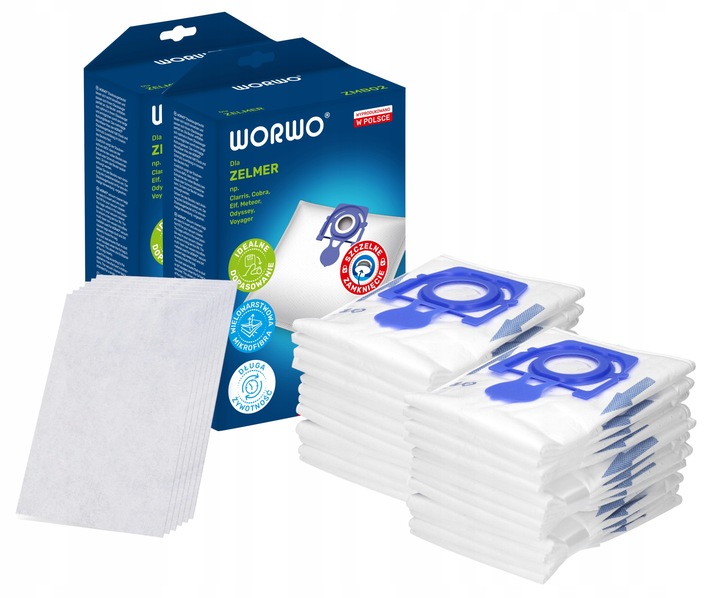 24x WORKI DO ODKURZACZA ZELMER ODYSSEY ELF METEOR WORWO ZMB02K +