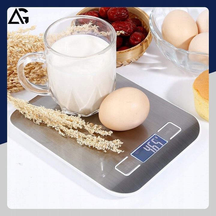 PRECYZYJNA WAGA KUCHENNA 10kg I 1g DOMOWA ELEKTRONICZNA TARA LCD BATERIE